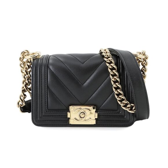 CHANEL BOY CHANEL Mini Chain Shoulder Bag Black A67364 Purse 90279106 - Picture 1 of 11